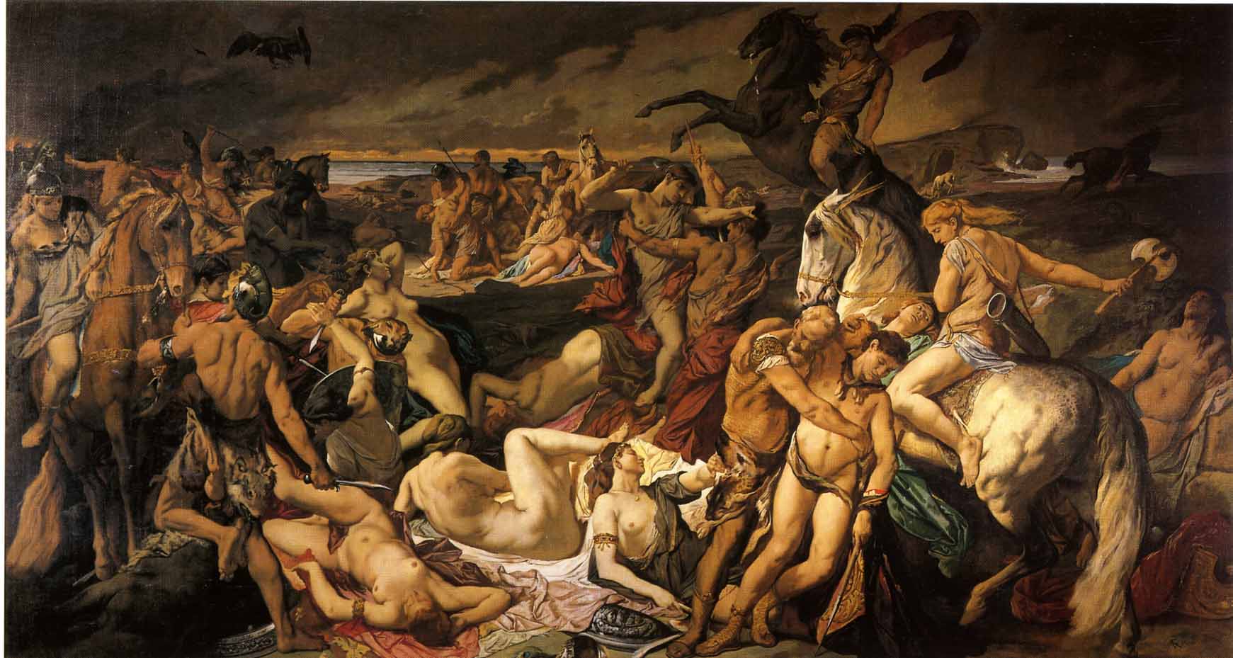 Anselm Feuerbach Die Amazonenschlacht